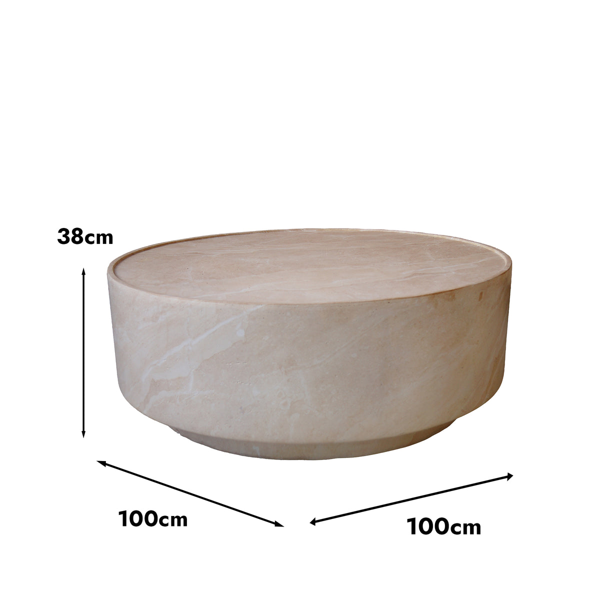 Verona Round Marble Look Coffee Table - Indoor & Outdoor Table