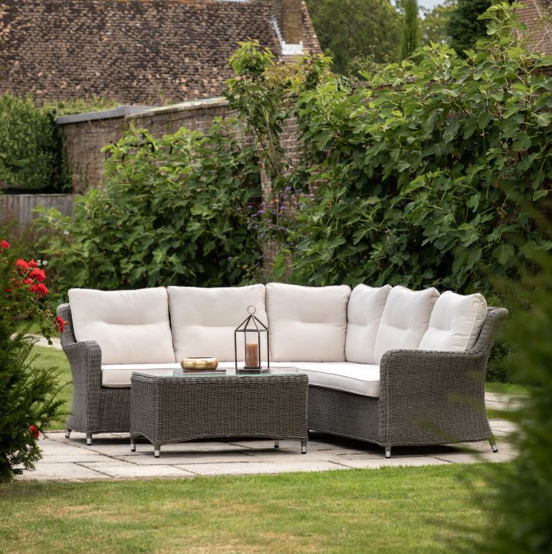 Winsford Outdoor Rattan Corner Lounge Set with Coffee Table