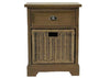 Olive Sidetable with Basket Drawer