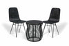 Black Porto Dining Chairs and Royal Table Bistro Set