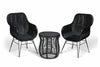 Black Porto Occasional chairs and Royal Table Bistro Set