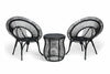 Black Shanghai Chairs and Royal Table Bistro Set