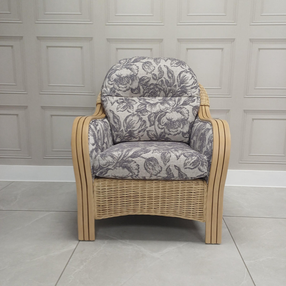 Centurion Armchair in Floral Lilac