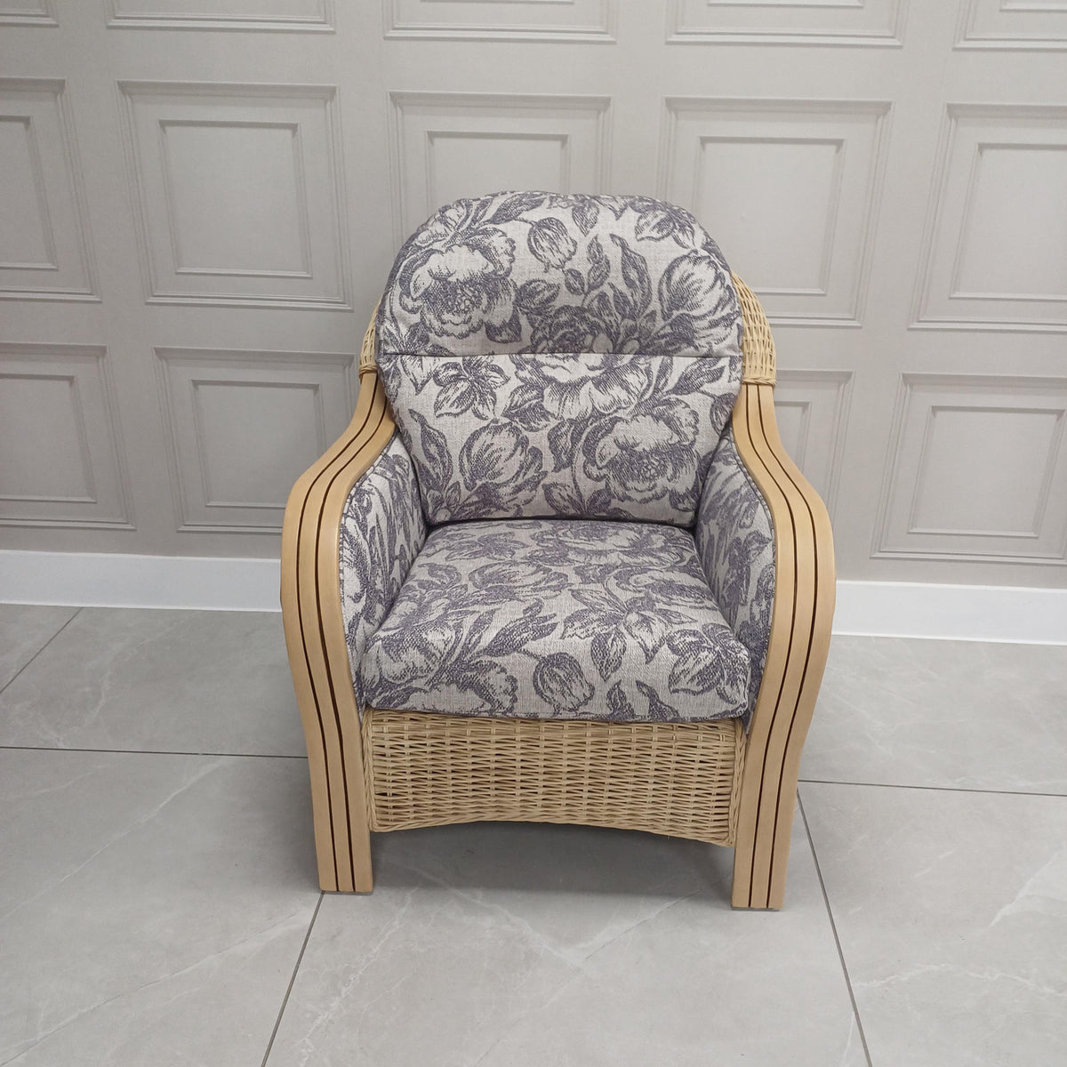 Centurion Armchair in Floral Lilac