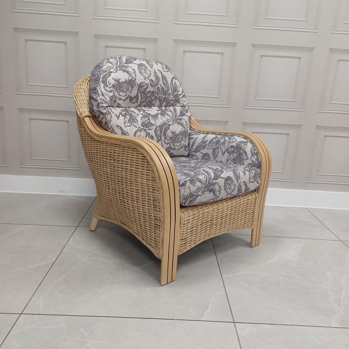 Centurion Armchair in Floral Lilac