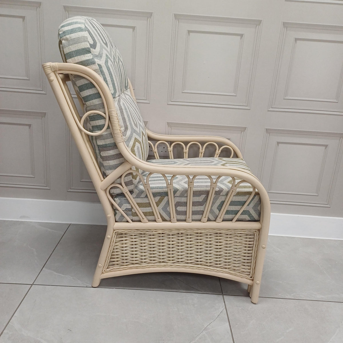 Vale Natural Wash Cane Armchair in Pimlico- Clearance