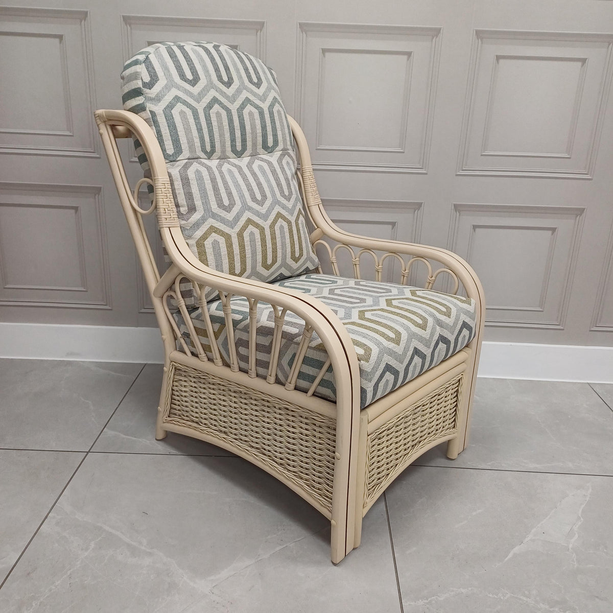 Vale Natural Wash Cane Armchair in Pimlico- Clearance