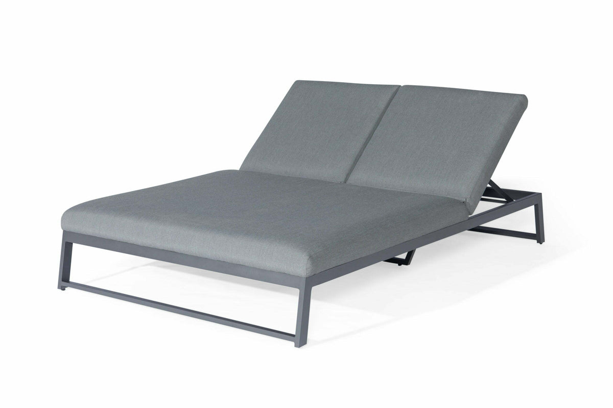 Outdoor fabric aruba double recling sun lounger