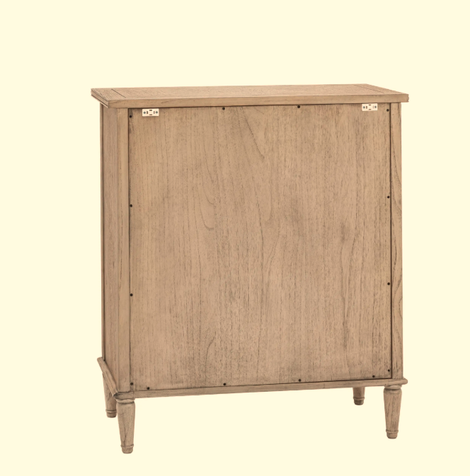 Levine Mindy Ash Natural Wooden 5 Drawer Chest