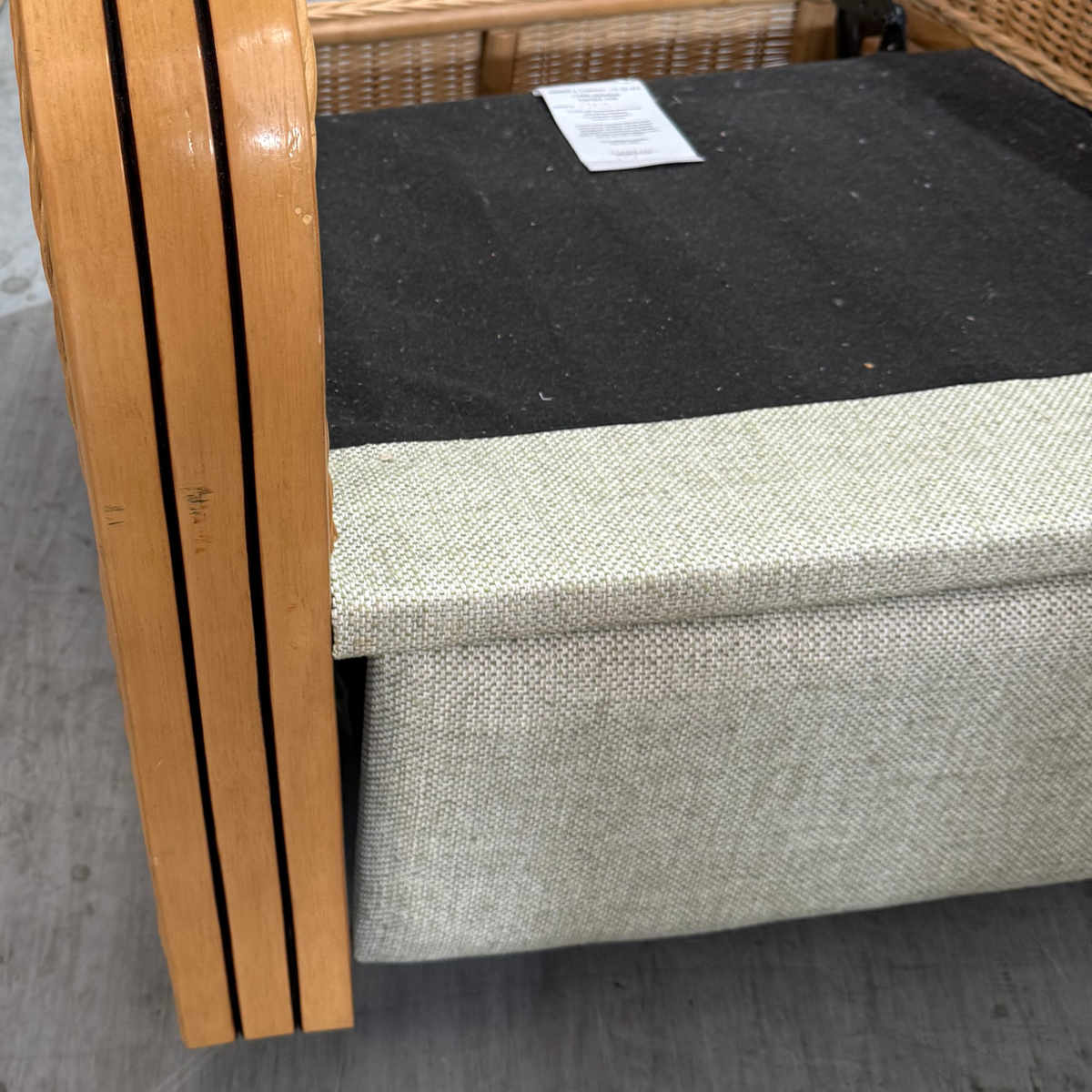Paris Light Oak Reclining Armchair - Roma Sage (Transit‑Damaged Factory Stock)