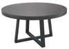 Amalfi Black Round Slate Lavastone Dining Table 140cm