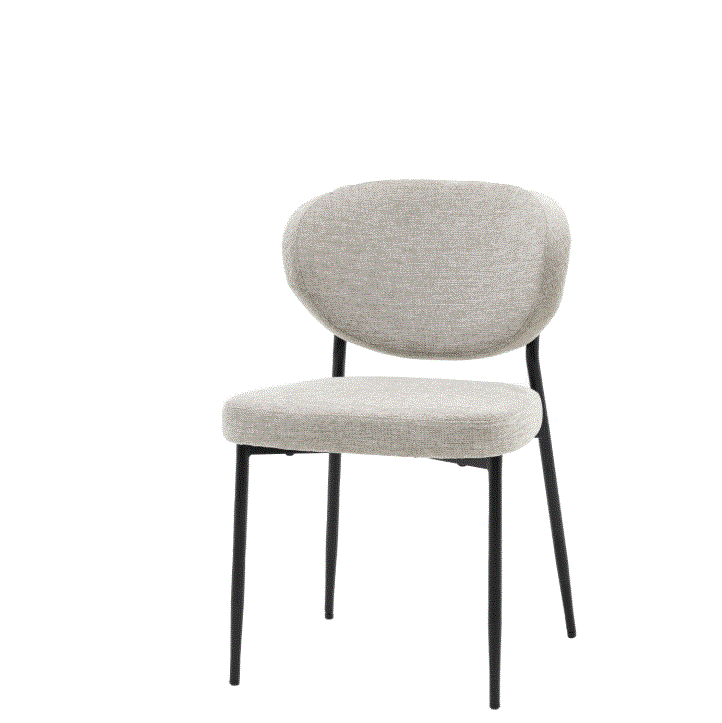 Orlando Natural Colour Fabric Dining Chair (set of 2)