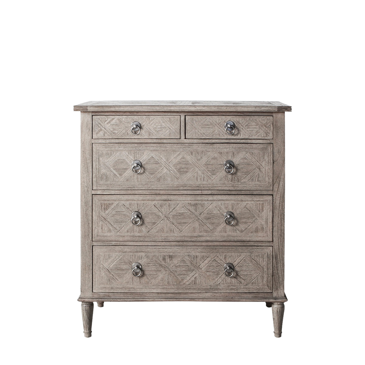 Mustique Mindy Ash Natural Wooden 5 Drawer Chest