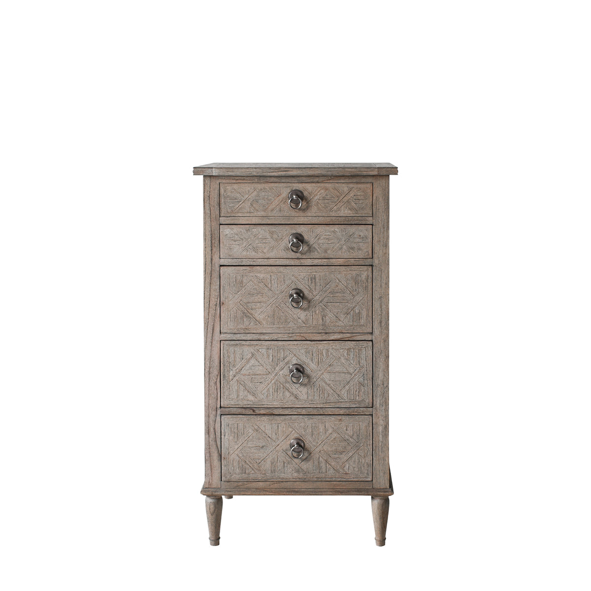 Levine Natural Mindy Ash 5 Tall Drawer Chest