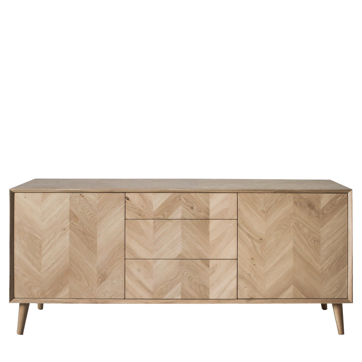 Mitrina Wide Oak 2 Door & 3 Drawer Sideboard Cabinet
