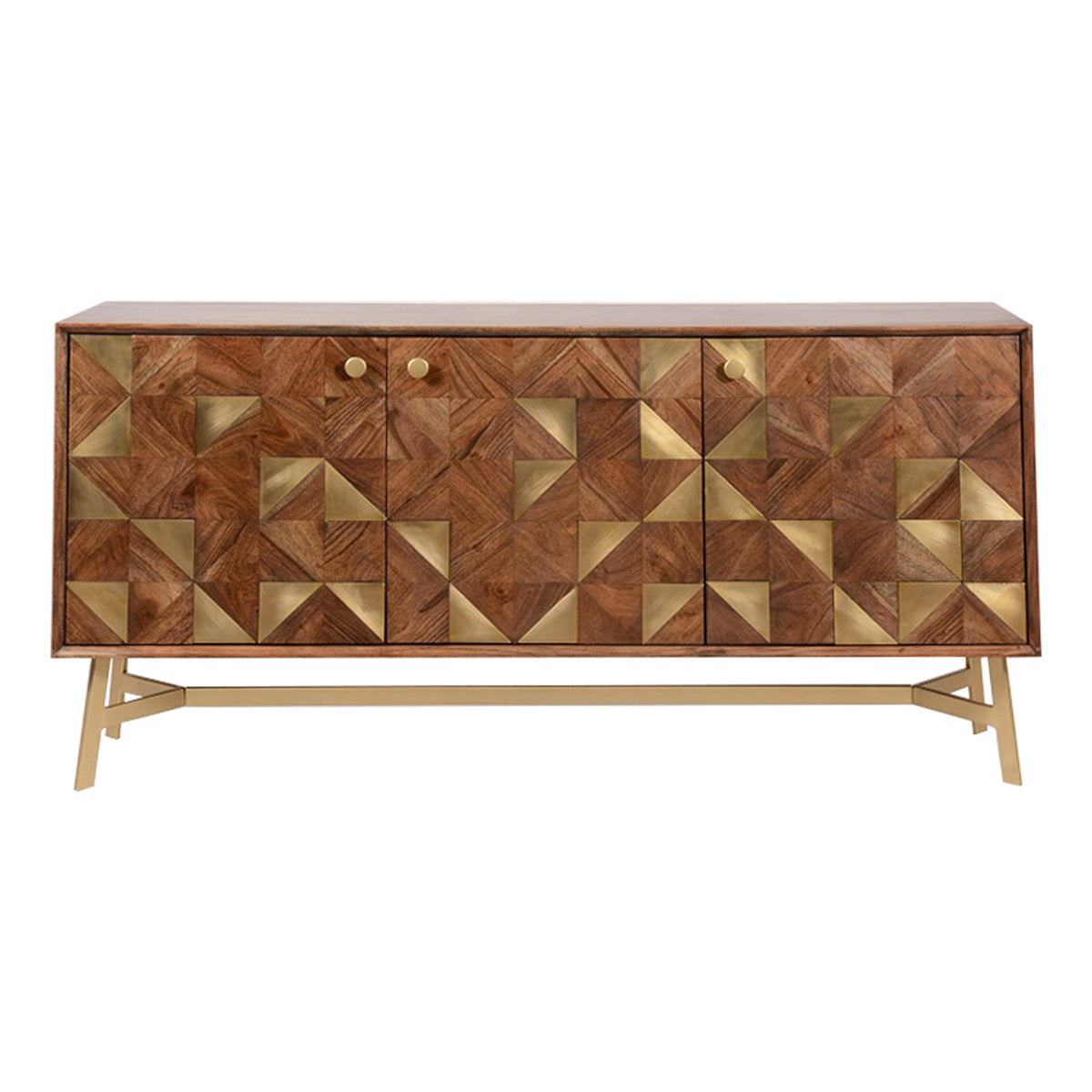 Tayo Wide  Wooden 3 Door Sideboard