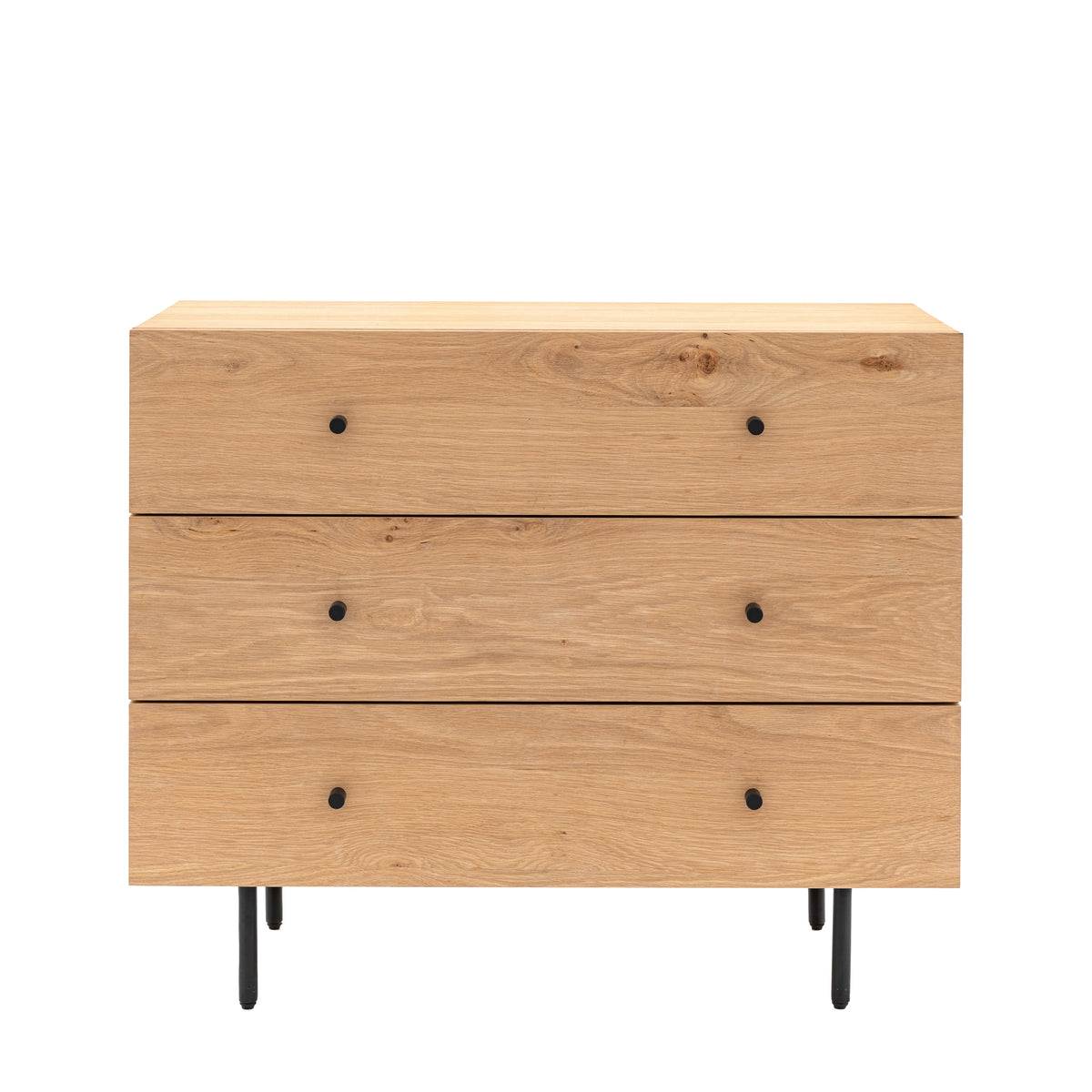 Alba Rectangular Natural 3 Drawer Chest