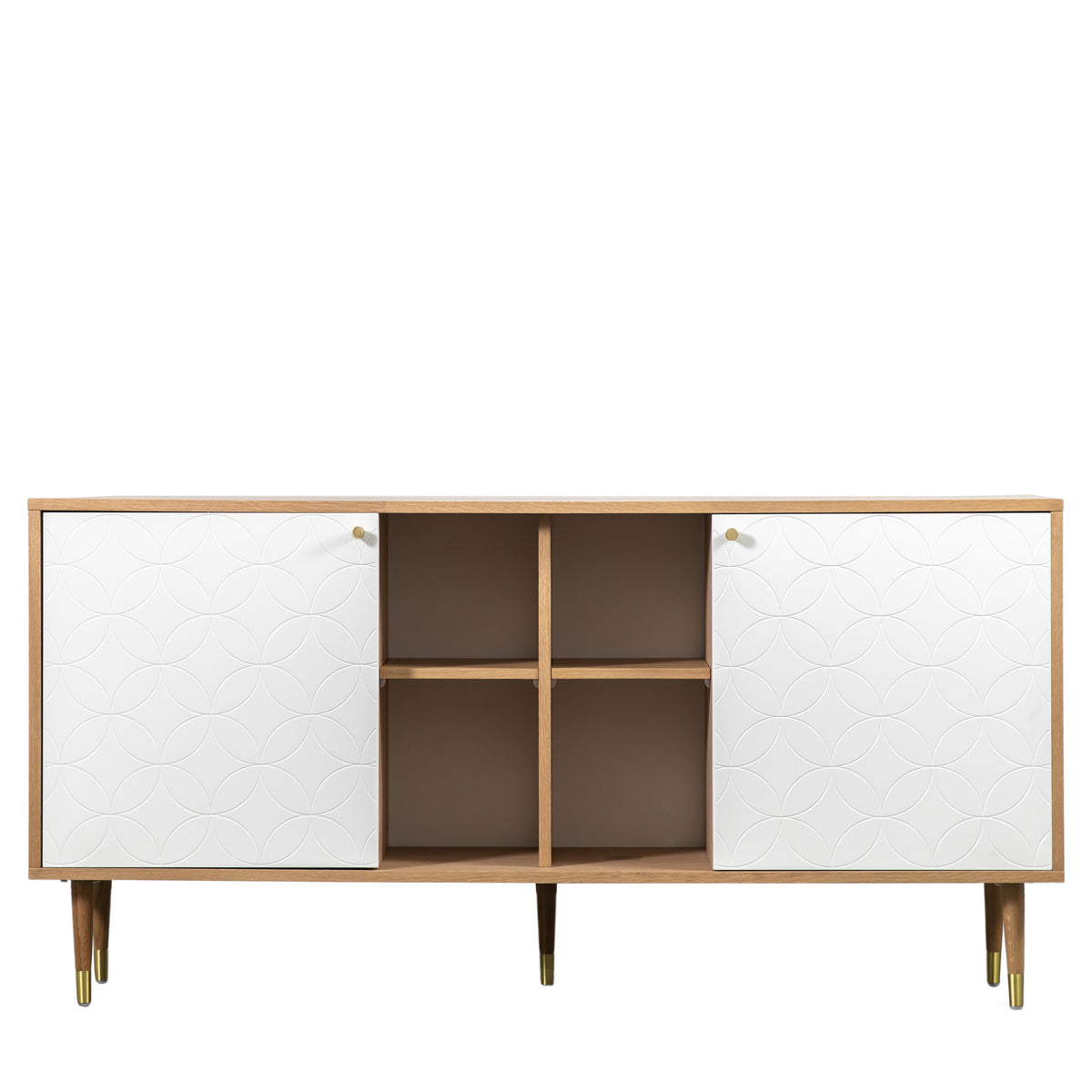 Newbury White 2 Door Sideboard Oak