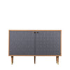 Newbury Grey 2 Door Sideboard Cabinet Oak