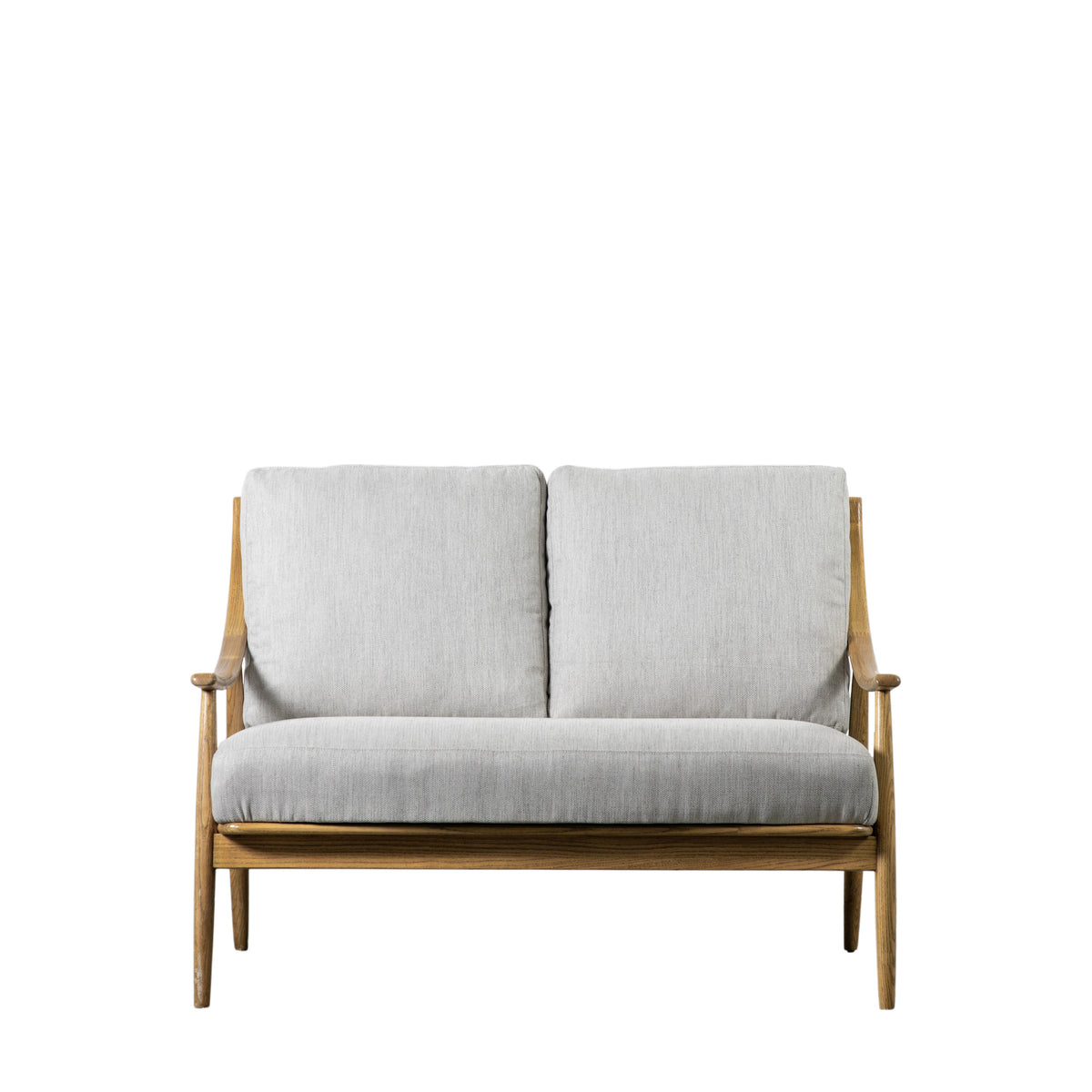 Relina Oak 2-Seater Sofa Dark Natural Linen