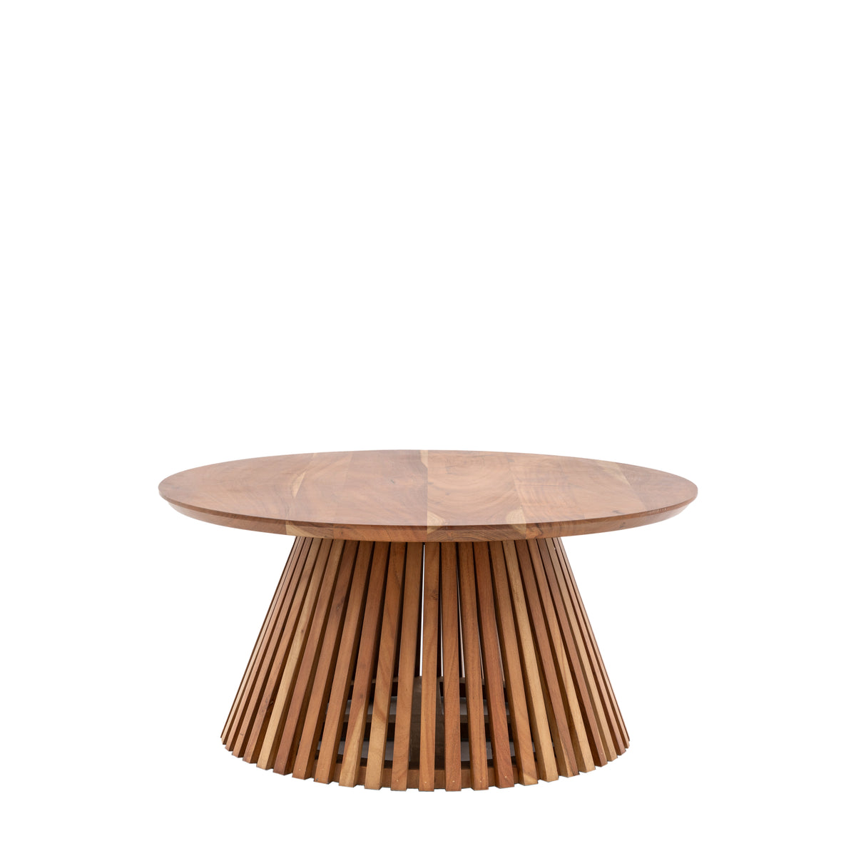 Brighton RoundWooden Slatted Coffee Table