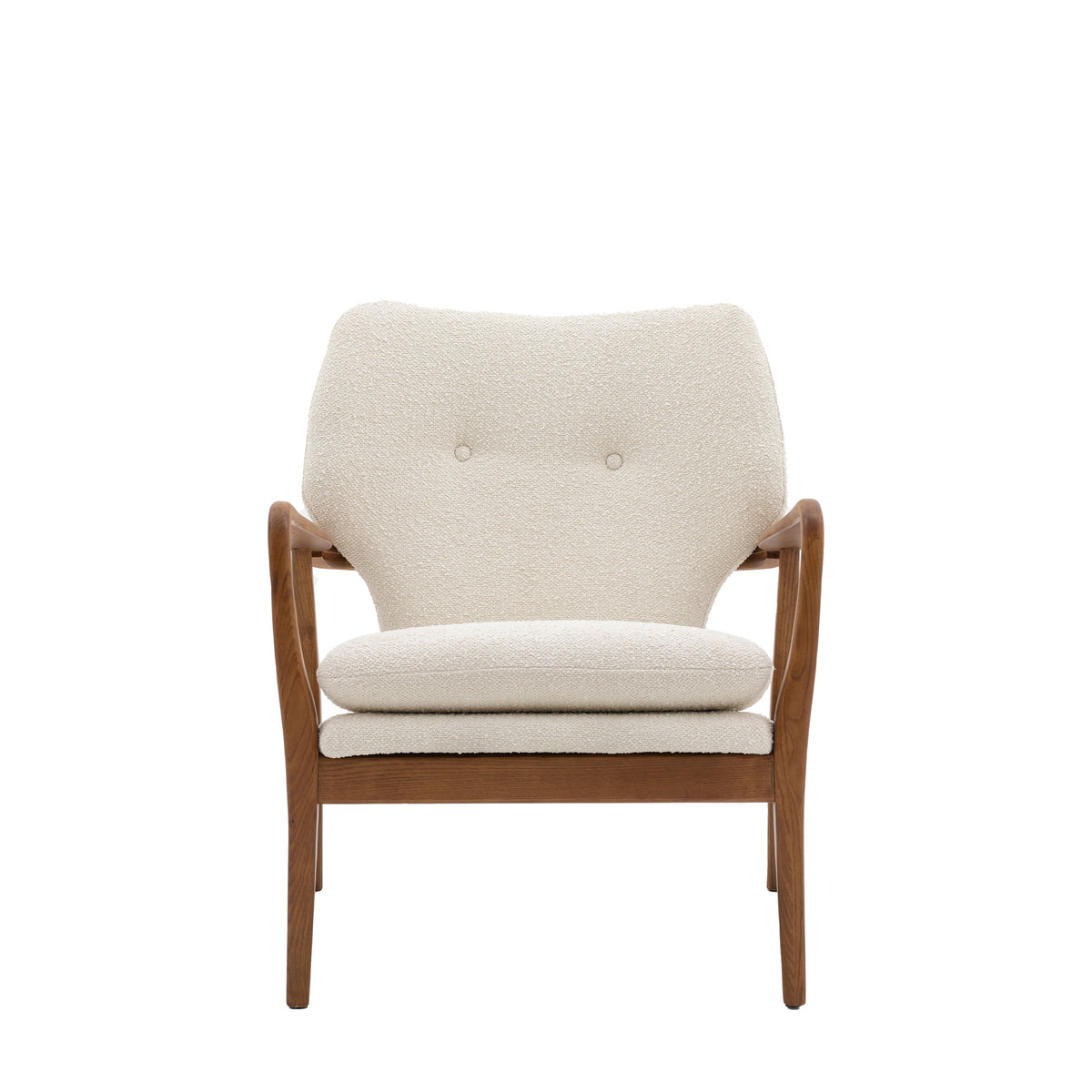 Jerina Wood Armchair Cream