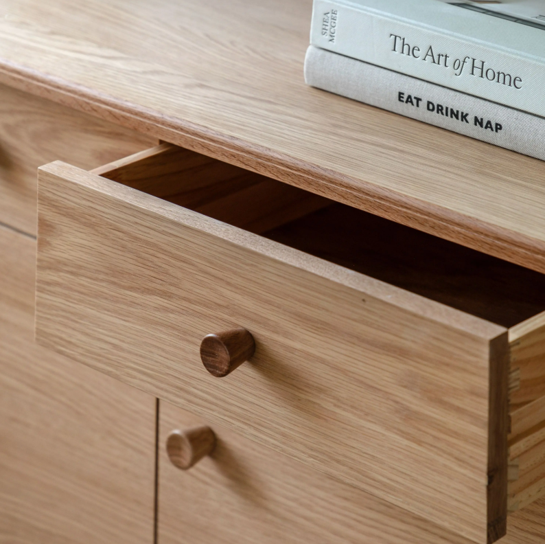 WintonOak  3 Door & 3 Drawer Sideboard Storage