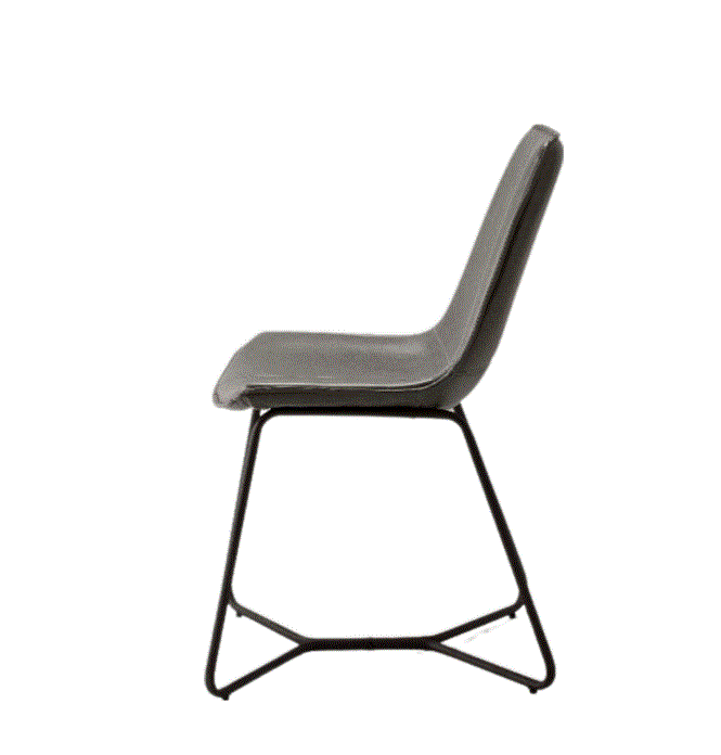 Hawton PU Black Leather Dining Chair (set of 2)