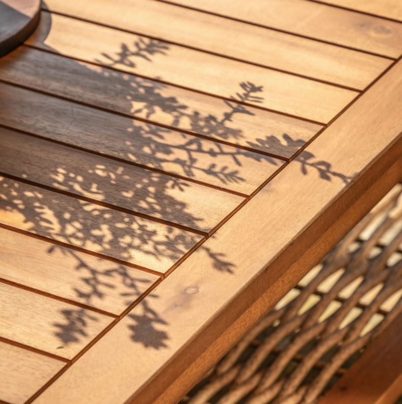 Belair Acacia ~Wooden 4pc 5 Seat Outdoor Lounge Set with Coffee Table