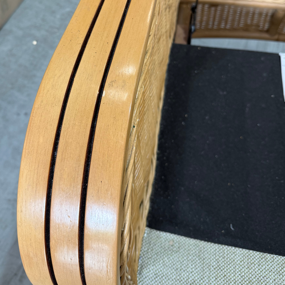 Paris Light Oak Reclining Armchair - Roma Sage (Transit‑Damaged Factory Stock)