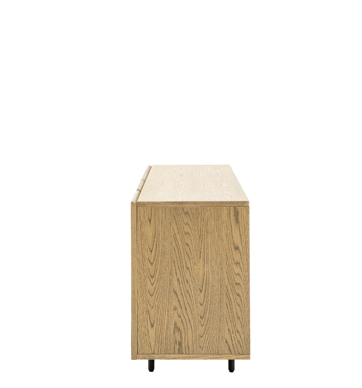 Pietro Wide Oak 4 Door Sideboard Cabinet