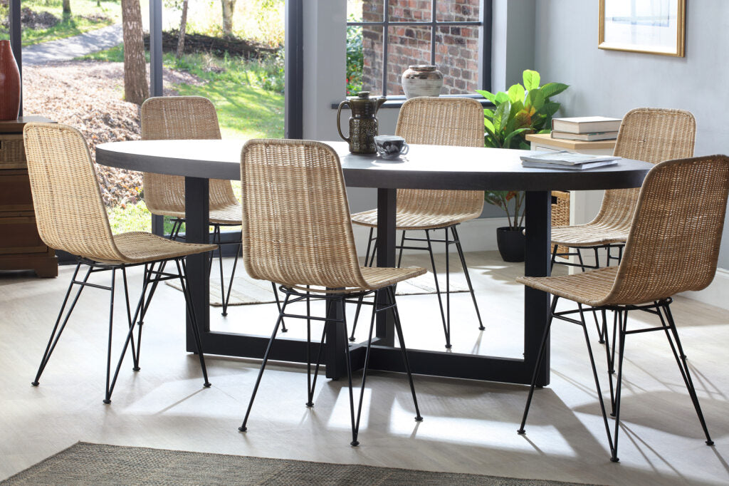 Set of 2 Natural Porto Dining Chair