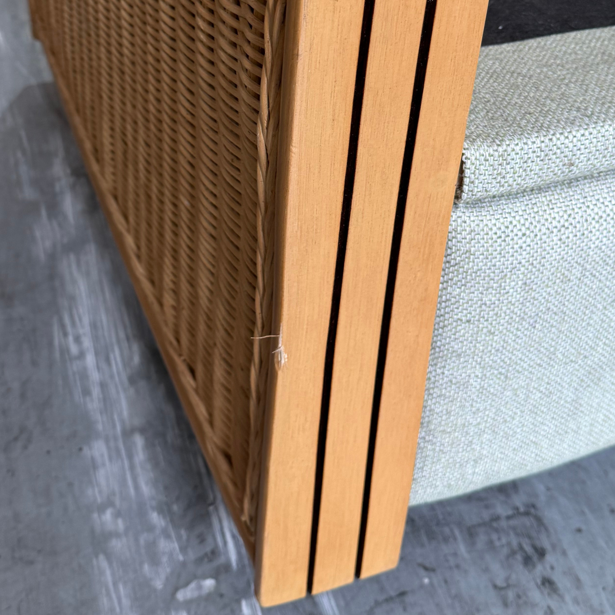 Paris Light Oak Reclining Armchair - Roma Sage (Transit‑Damaged Factory Stock)