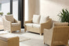 Dijon Natural Rattan 2 Seater Sofa 3pc Suite