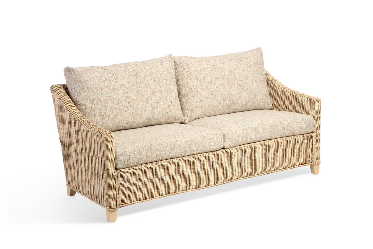 Dijon Natural Wash Cane 3 Seater Sofa