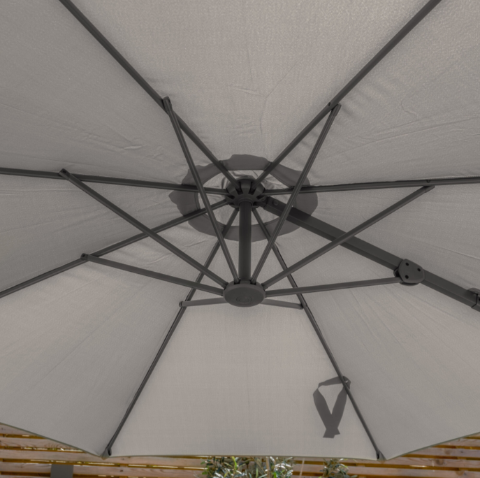 Halo 3m Round Rotating Cantilever Parasol in Green