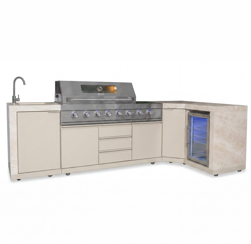Desser Forge Modular Gas BBQ Outdoor Kitchen With Sink and Fridge
