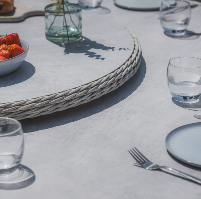 Grasmere 8 Seat Round Dining Set with Lazy Susan