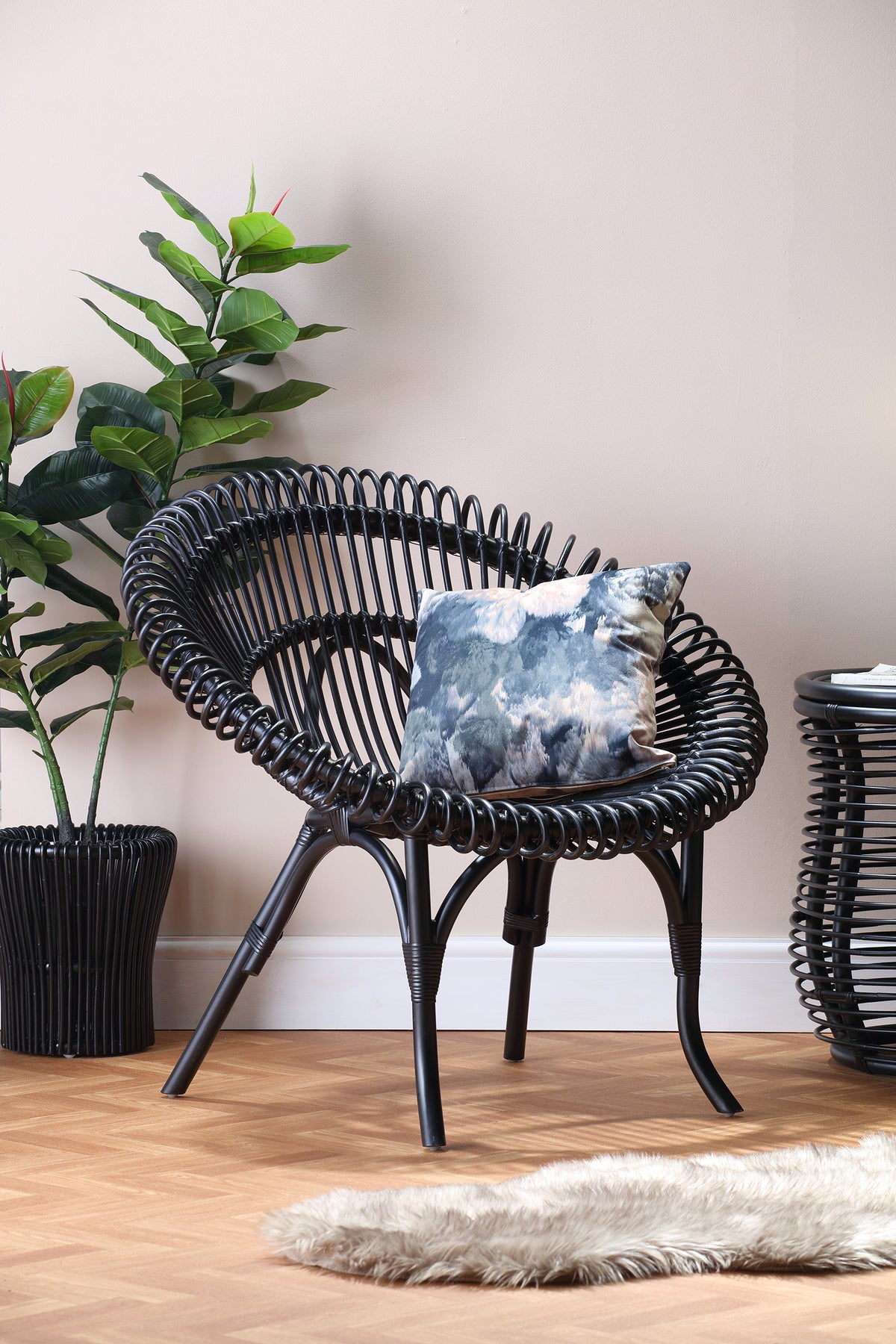 Black Shanghai Chairs and Royal Table Bistro Set