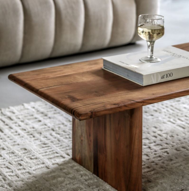 Bristow Low Rectangular Wooden Coffee Table