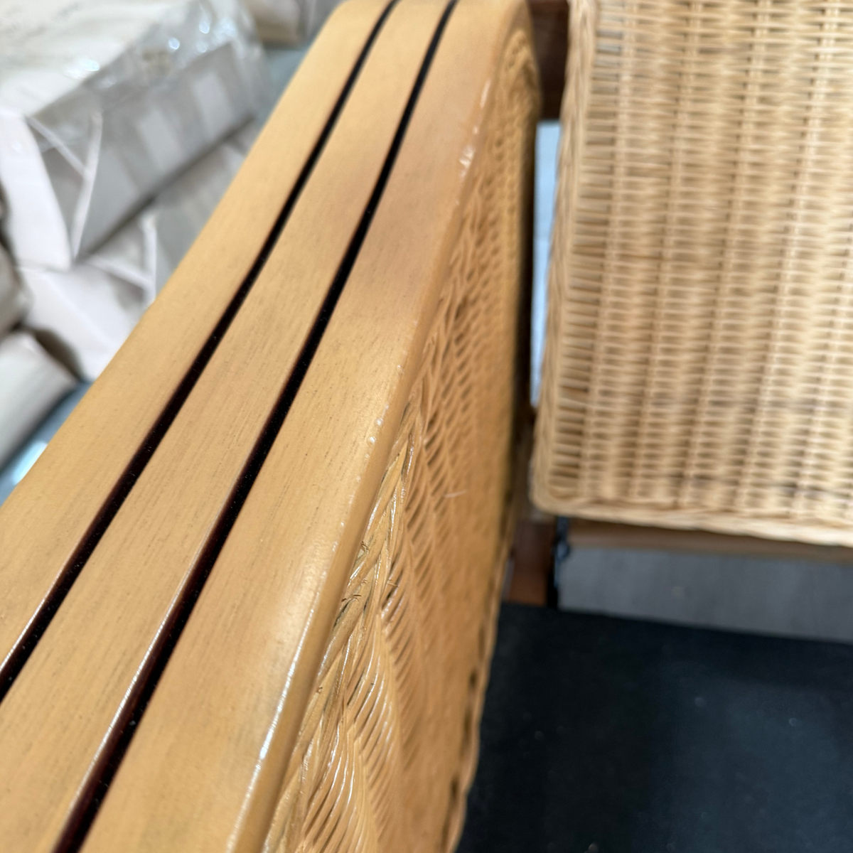 Paris Light Oak Reclining Armchair - Roma Sage (Transit‑Damaged Factory Stock)