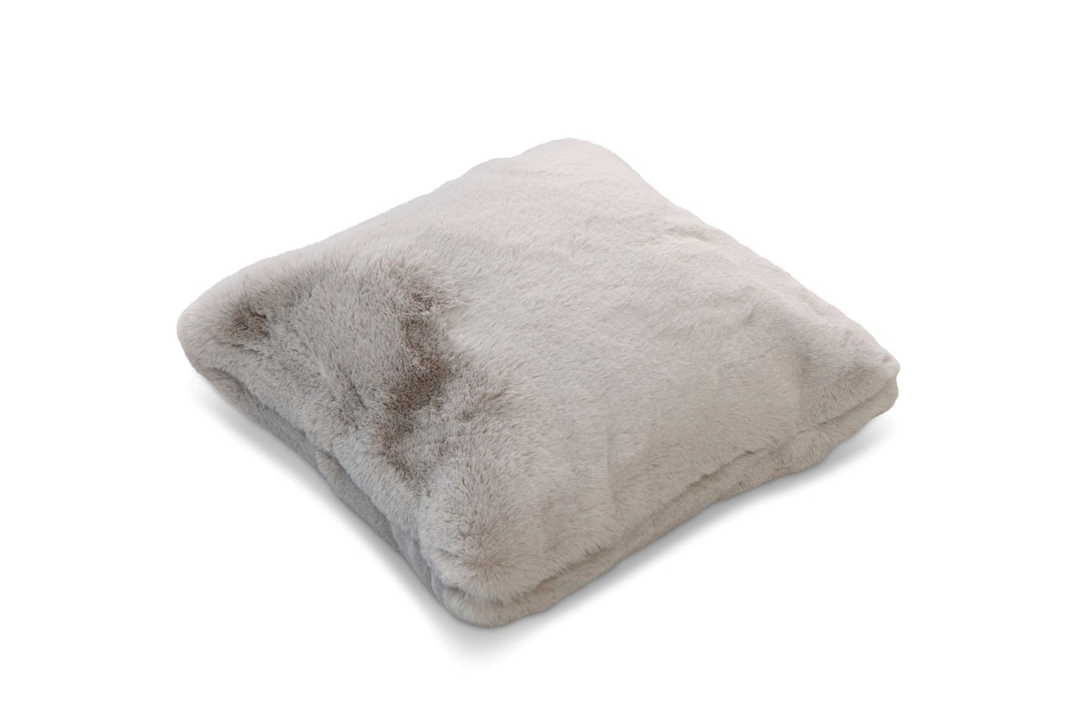 Fluffy Wolf Grey Scatter Cushion