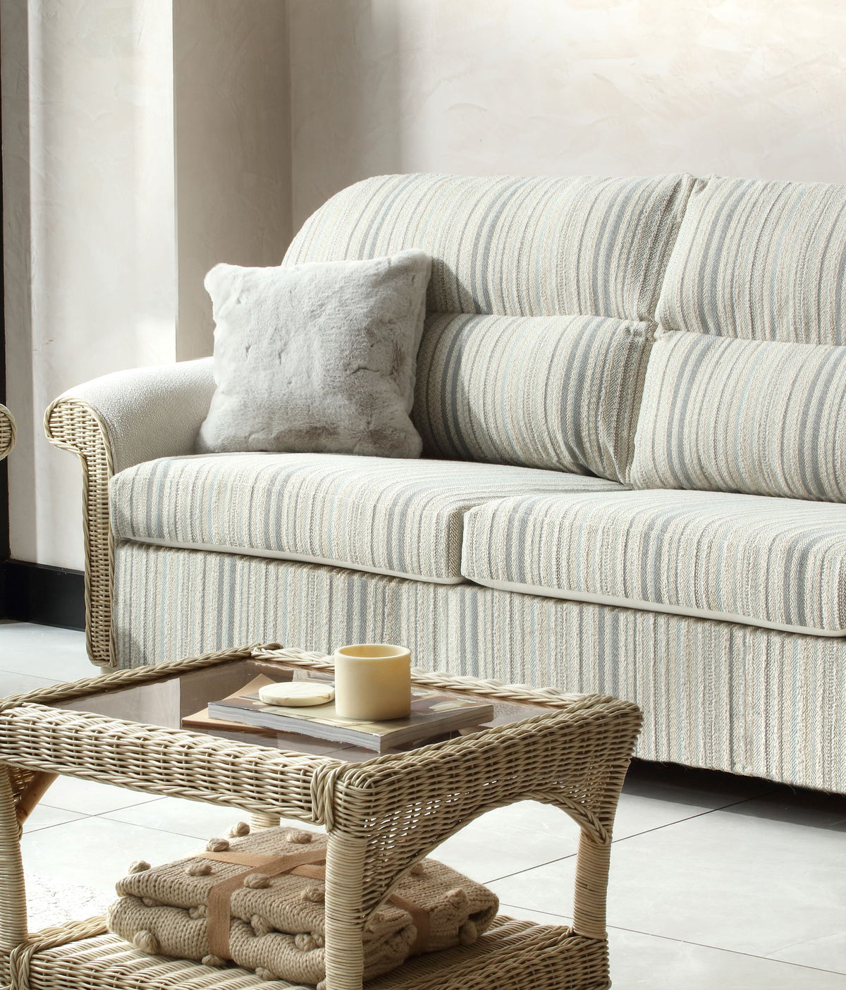 Fluffy Wolf Grey Scatter Cushion