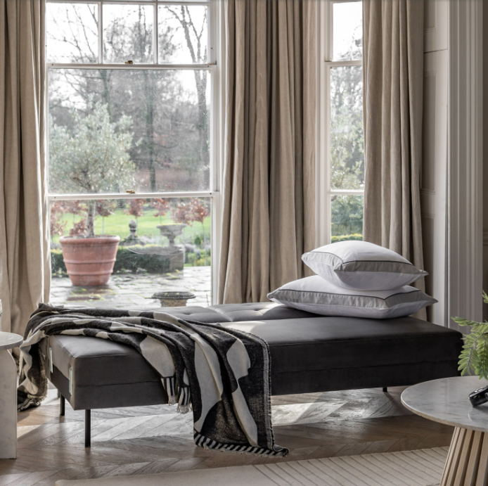 Ellerton Grey 3-Seater Sofa Bed
