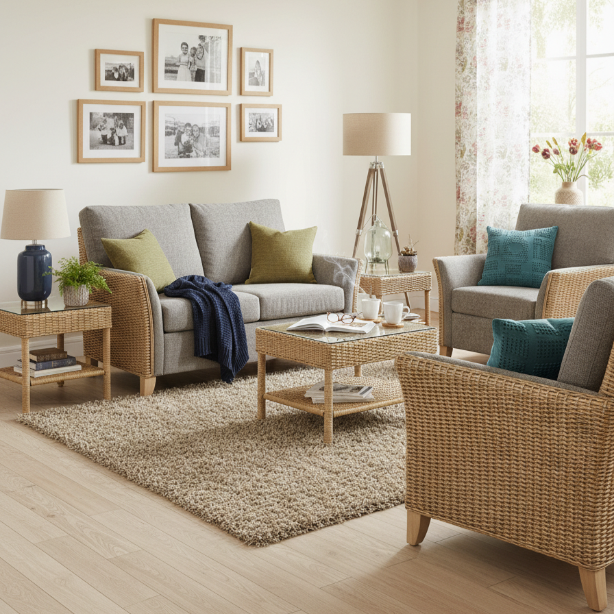 Arlington 2-Seater 3pc Suite | Modern Rattan Living Set