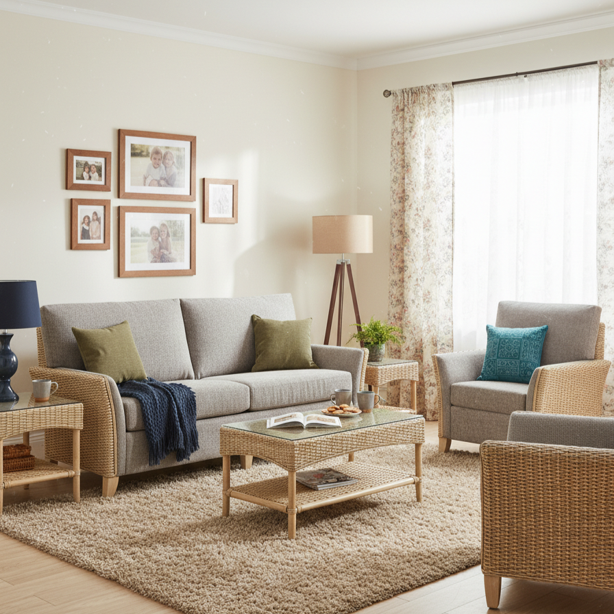 Arlington 3-Seater 3pc Suite | Modern Rattan Living Set