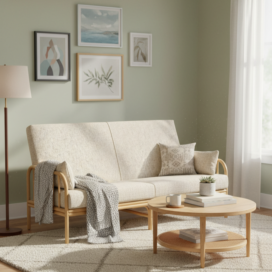 Aspen Light Oak 3 Seater Sofa