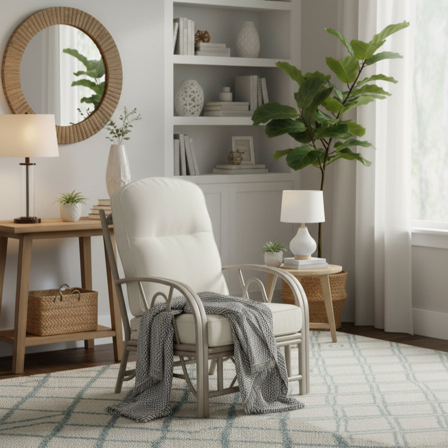 Bali Grey Cane Armchair