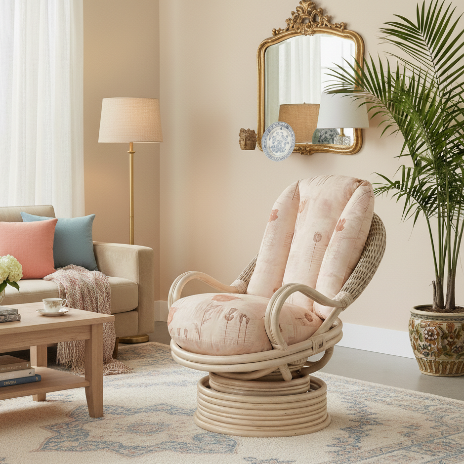 Morley Natural Deluxe Swivel Rocker