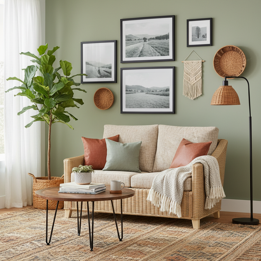 Dijon Natural Wash Cane 2 Seater Sofa